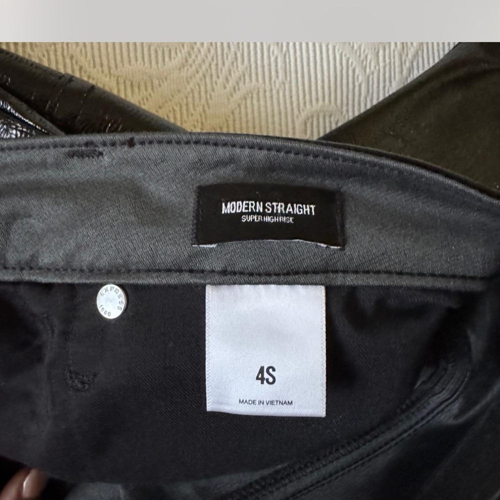 Express Black Straight Leg pants with Sleek Finish - Picture 6 of 7